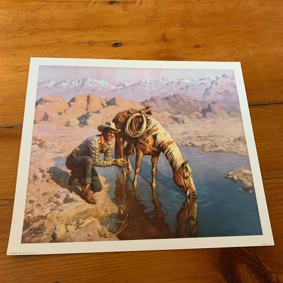 Set of 3 Vintage Cowboy Prints - Vintage Western - Picture 2 of 13